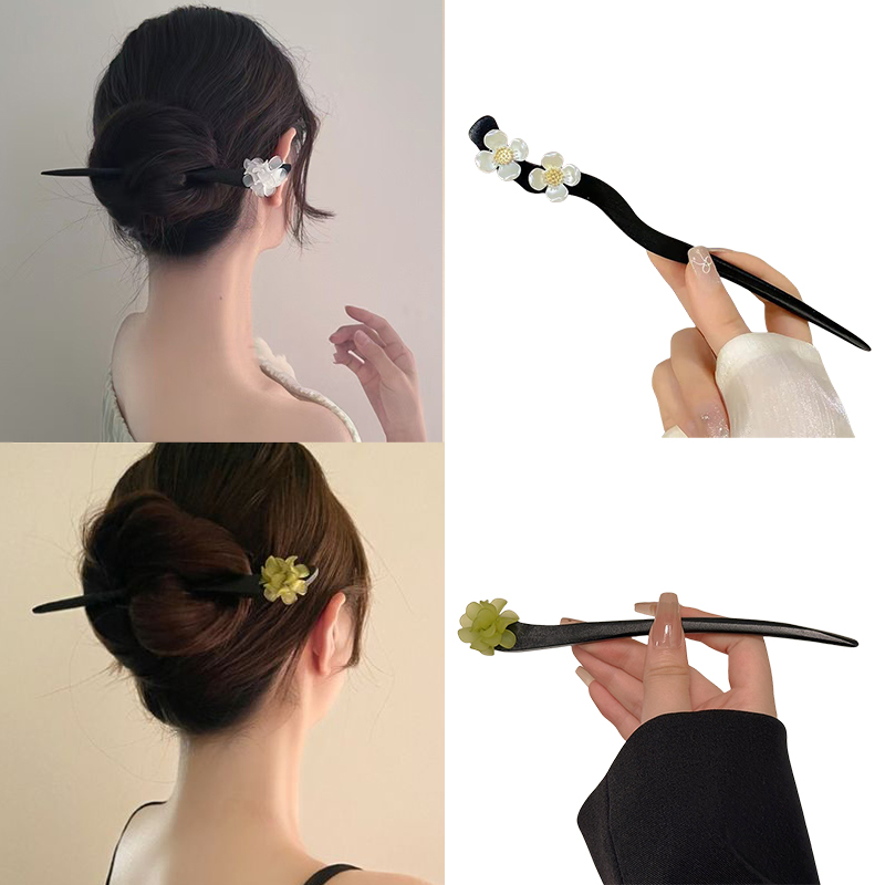 Event Suppliers - Vintage Chinese Style Wooden Flower Hair