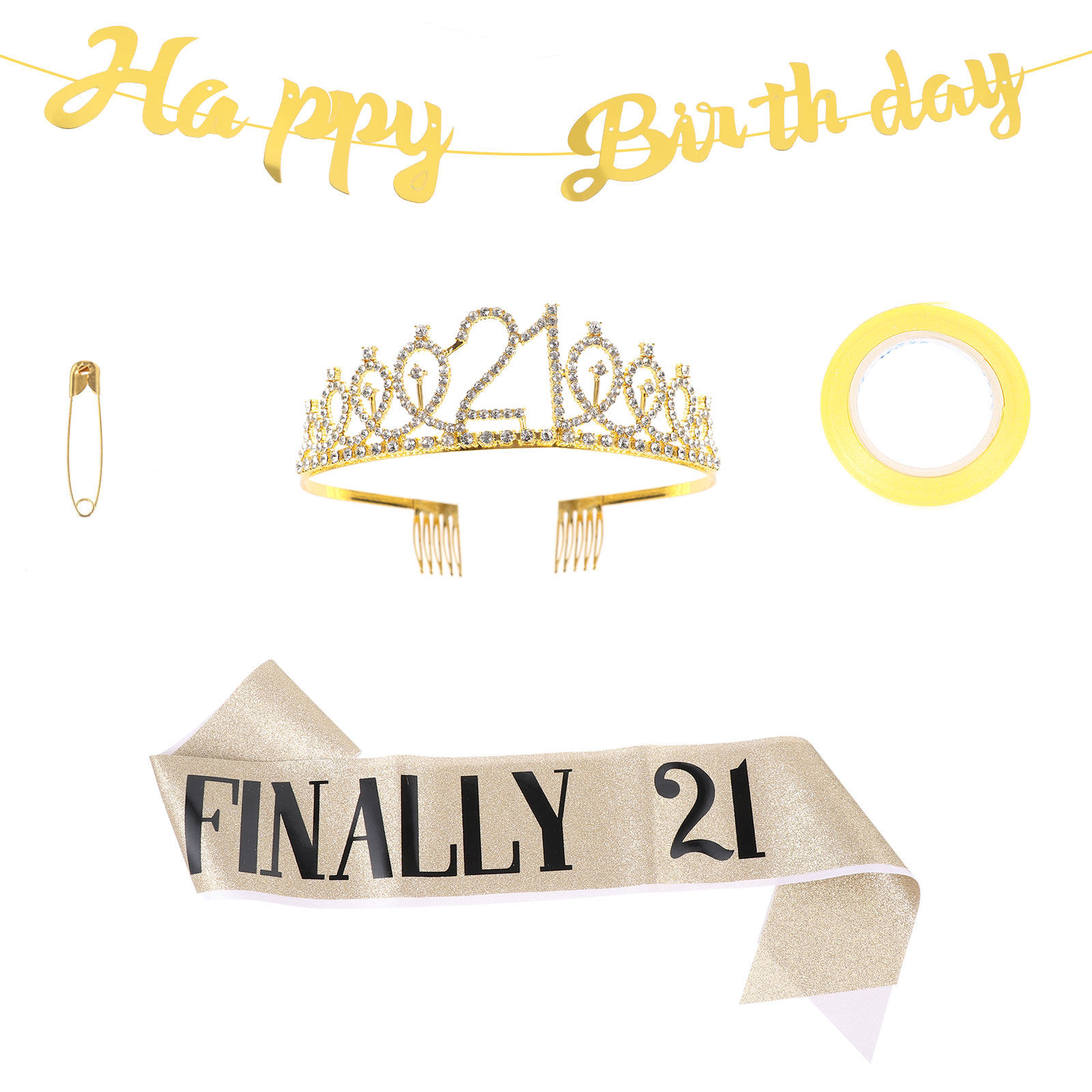 1Set Glitter Birthday Crown Go - огляд і ціна Birthday Sash Glitter