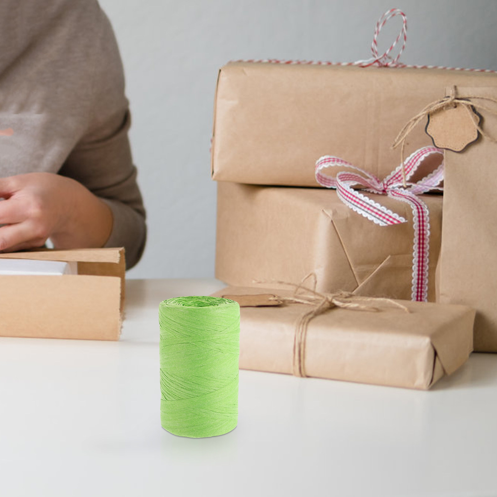Raffia Paper Ribbon Colored Pa - огляд і ціна Papercraft Supply Ribbon