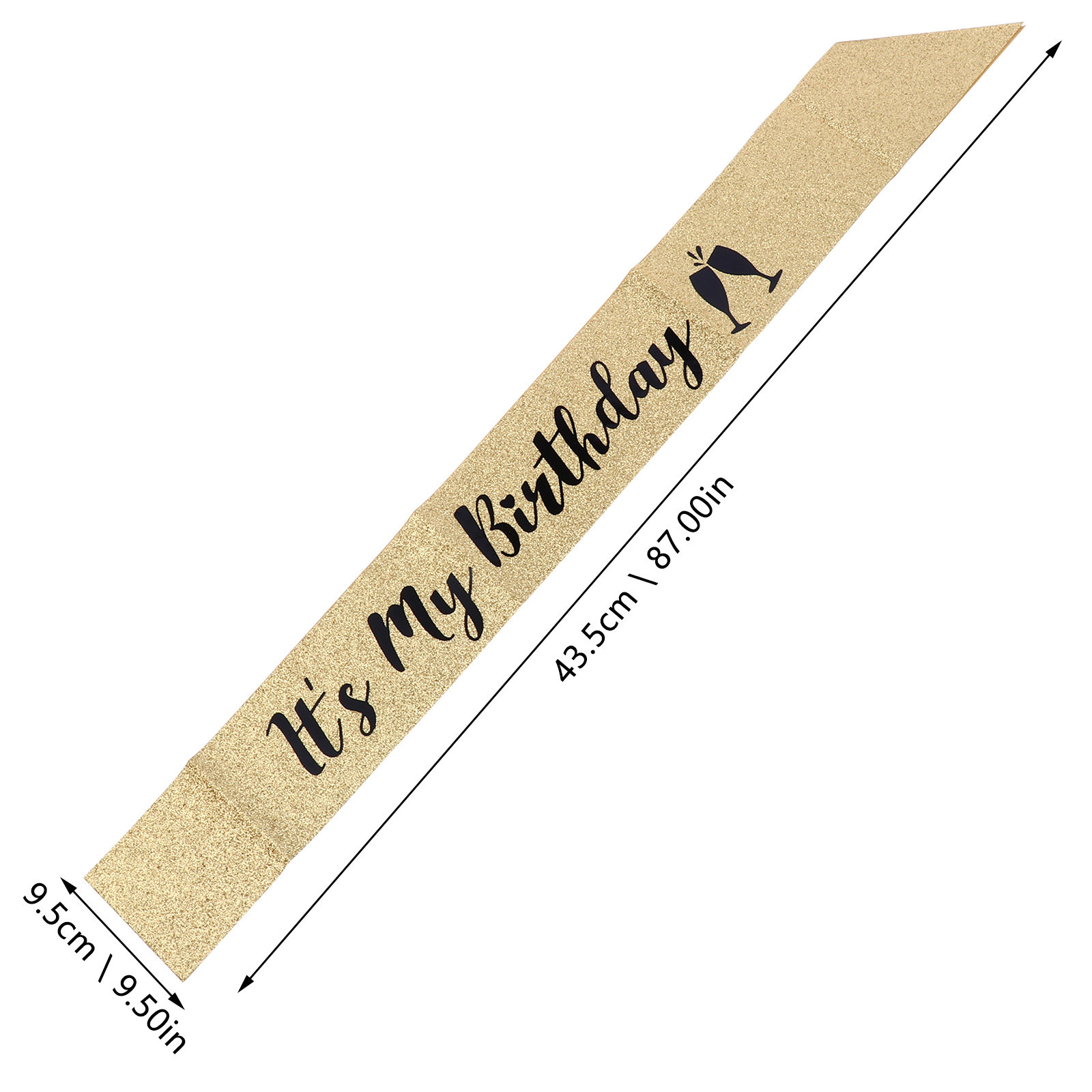 1Pcs Glitter Birthday Sash Sho - огляд і ціна Birthday Sash Glitter