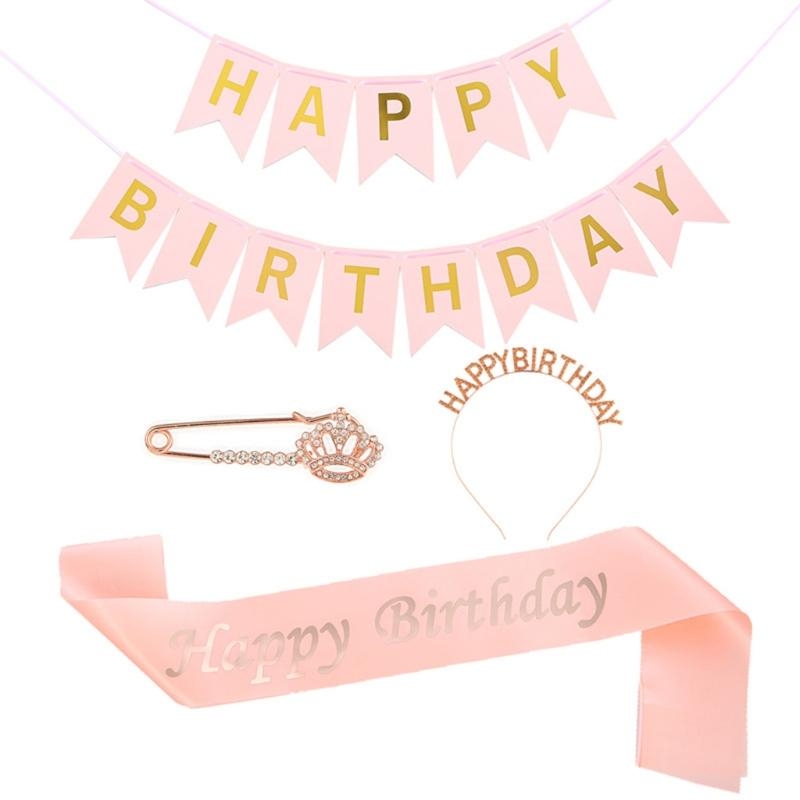 G92D 4 Pieces Birthday Party D - огляд і ціна Birthday Sash Glitter