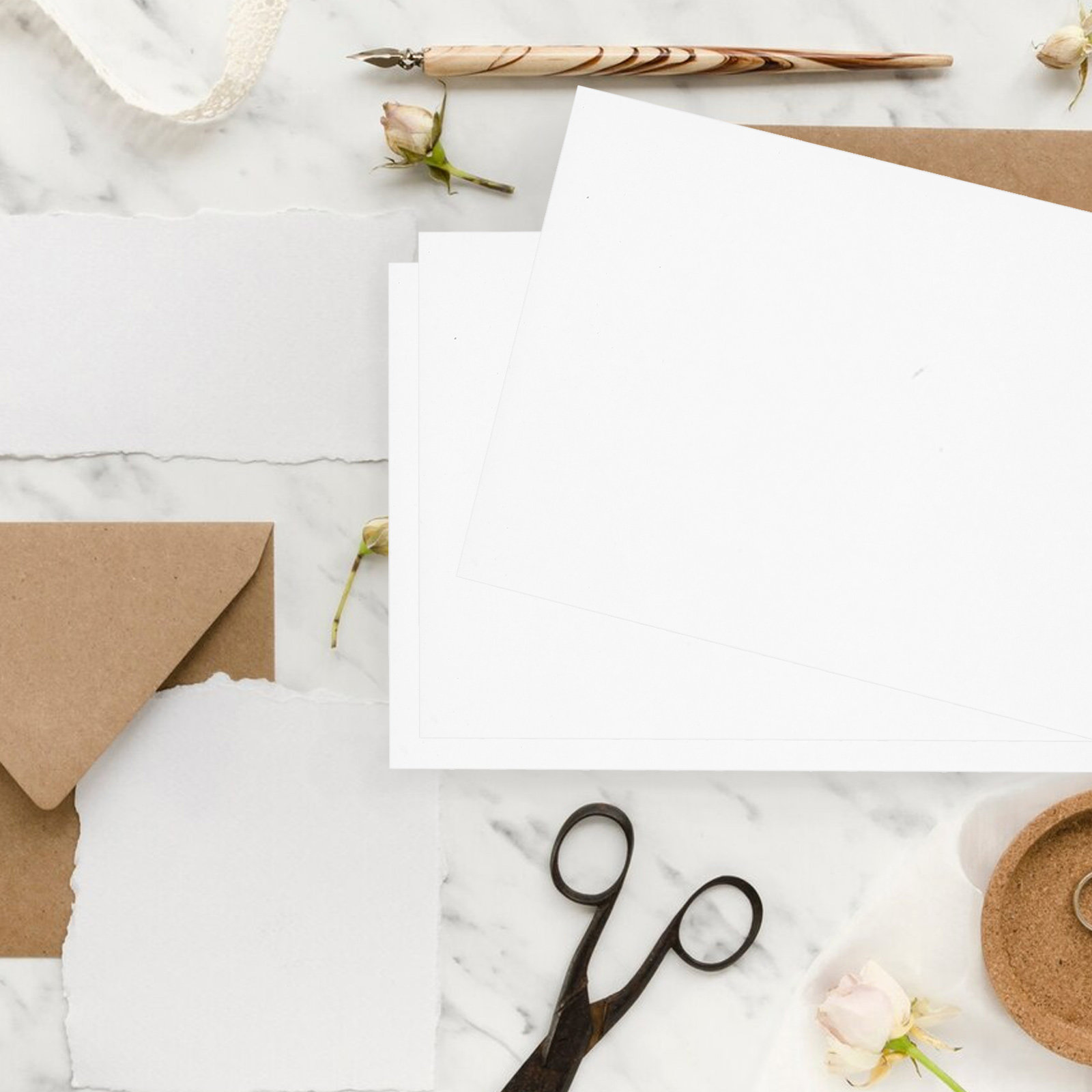 50Pcs A5 Thick White Cardstock - огляд і ціна Papercraft Supply Invitation