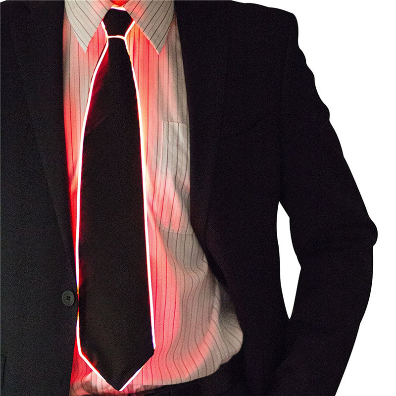 Men Glowing Tie EL Wire Neon L - огляд і ціна Event Party Dj