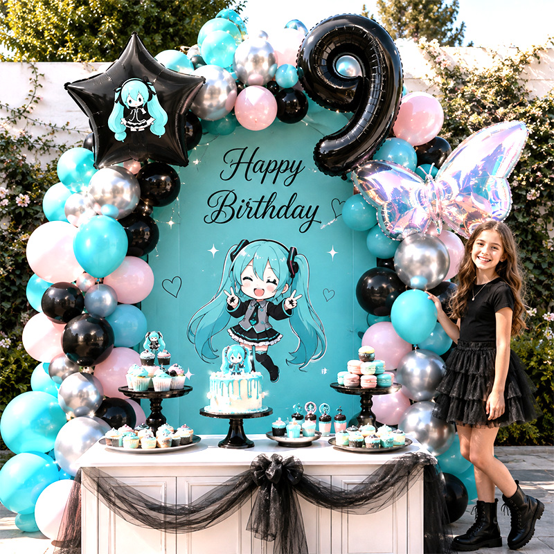 Miku Themed Balloon Arch Garla - огляд і ціна Balloon Arch Kit