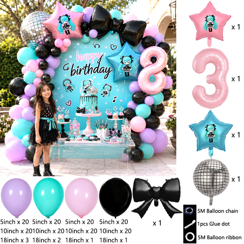 Miku Themed Balloon Arch Garla - огляд і ціна Balloon Arch Kit