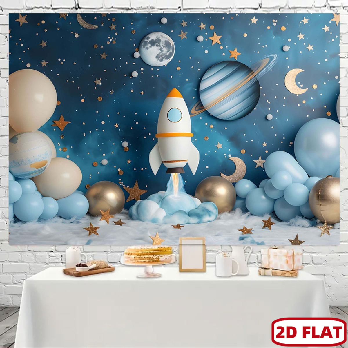 2D flat 1pc space theme party  - огляд і ціна Event Launch Party