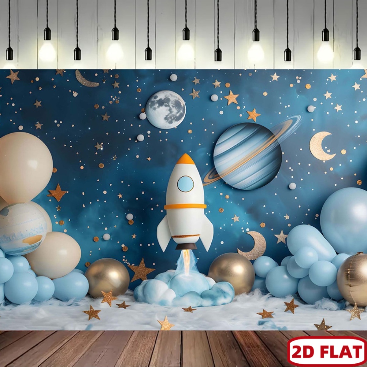 2D flat 1pc space theme party  - огляд і ціна Event Launch Party