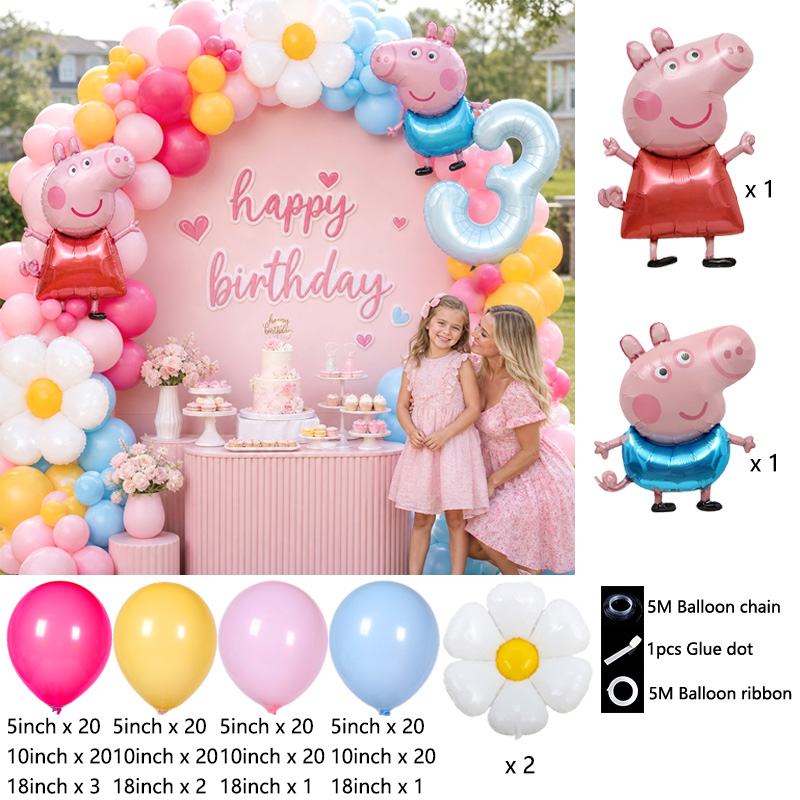 Peppa Pig Themed Balloon Arch  - огляд і ціна Balloon Arch Kit