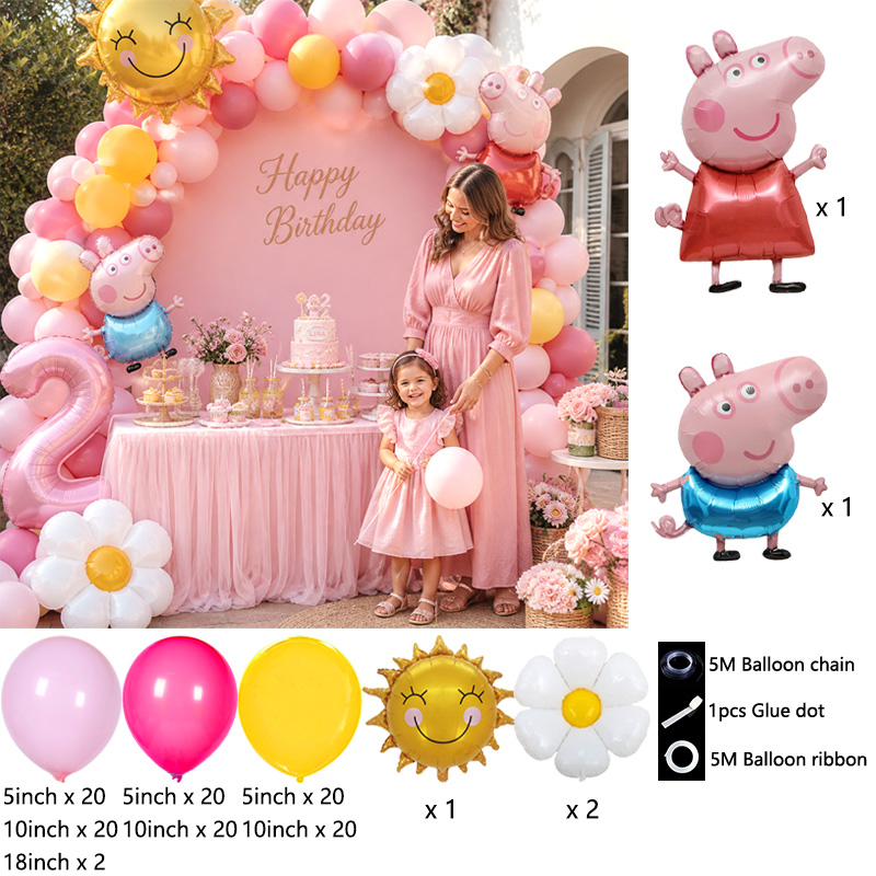 Peppa Pig Themed Balloon Arch  - огляд і ціна Balloon Arch Kit