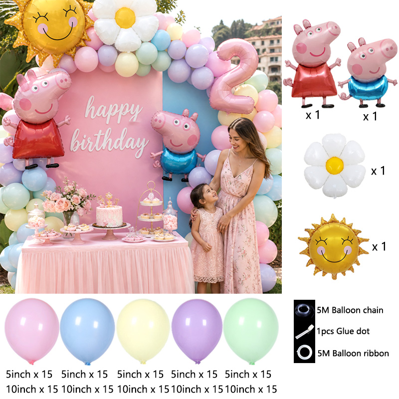 Peppa Pig Themed Balloon Arch  - огляд і ціна Balloon Arch Kit