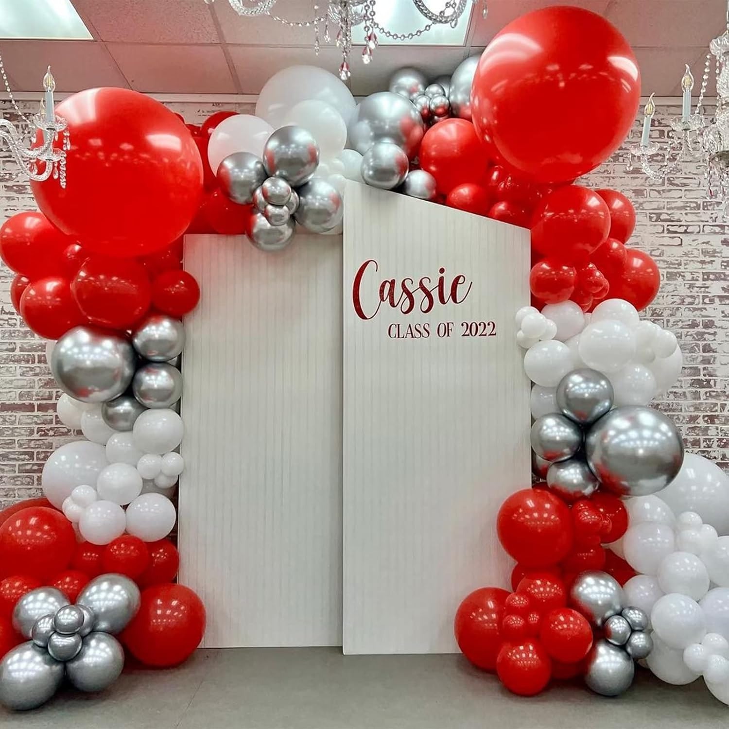 100Pcs Red and White Balloon G - огляд і ціна Balloon Arch Kit