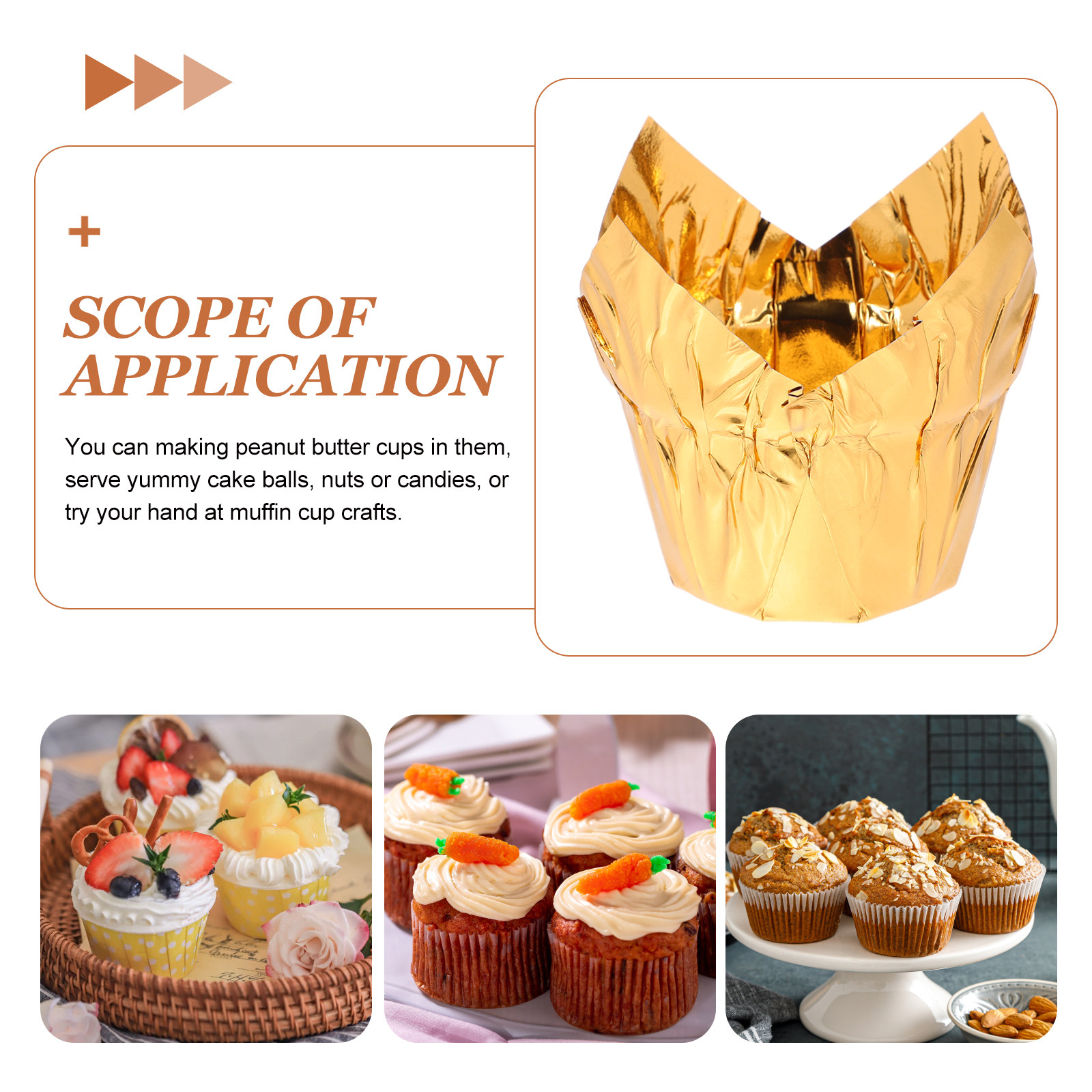 50Pcs Golden Cake Cups Premium - огляд і ціна Plastic Cup 50Pcs