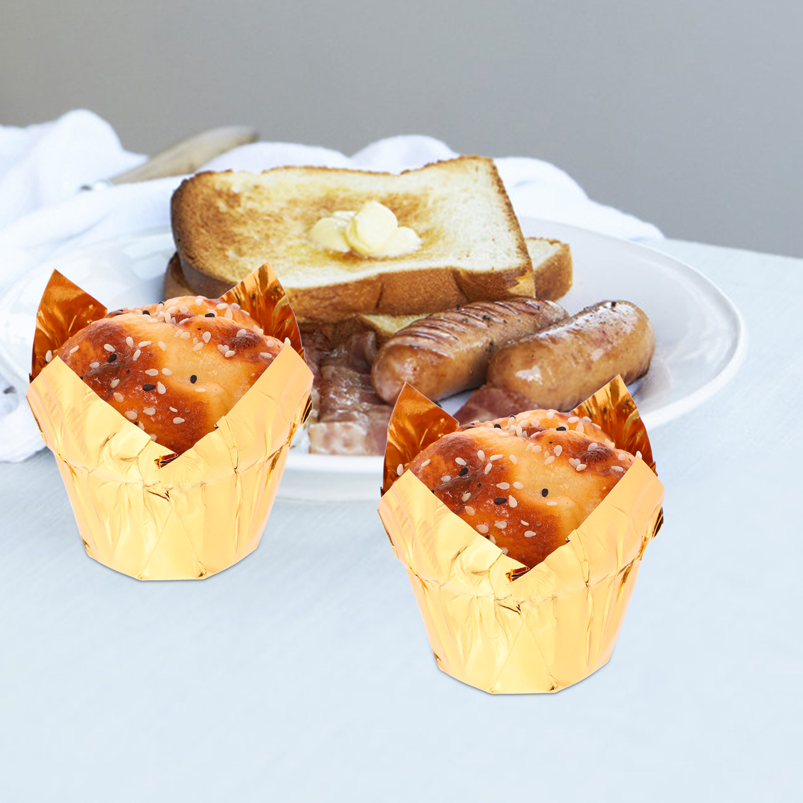 50Pcs Golden Cake Cups Premium - огляд і ціна Plastic Cup 50Pcs