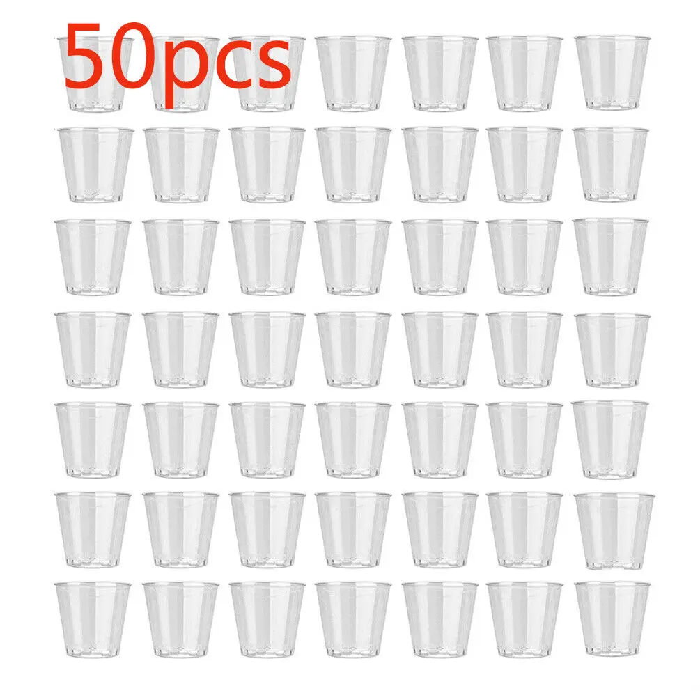 35ml 50 X Clear Plastic Jelly  - огляд і ціна Plastic Cup 50Pcs